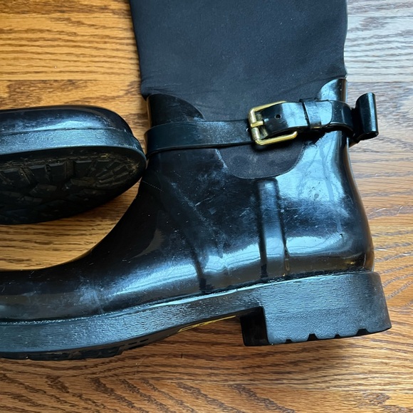 Kate Spade Rain Boots Black with bow - Picture 7 of 13